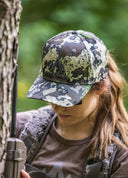 Logo Mountain Cap, women's camo hunting hat.