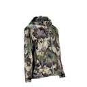 Pnuma Outdoors 3L Rain Jacket features a fully adjustable hood and a lightweight, packable design—ideal for hunters needing compact rain gear that’s ready for sudden downpours. This hooded camo rain jacket offers waterproof protection, breathable 3-layer construction, and silent fabric for stealth in the field, making it the perfect choice for backcountry hunters who demand reliable, stowable rain protection without the bulk.