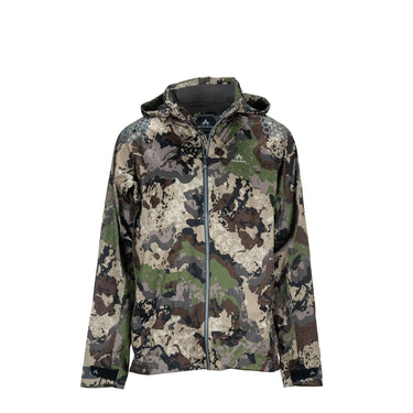 Pnuma Outdoors 3L Packable Rain Jacket engineered as the ultimate rain gear for hunting—lightweight, waterproof, and breathable with a quiet camo shell for stealth in wet conditions. This lightweight camo rain jacket features fully taped seams, adjustable cuffs and hood, and a packable design that stows easily in your pack, making it ideal for backcountry hunts and unpredictable weather. The perfect 3L rain jacket for serious hunters needing reliable, packable camo rain gear that won't weigh them down.