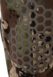 pnuma outdoors selkirk pant - knee with pnumagrid detail - caza camo color
