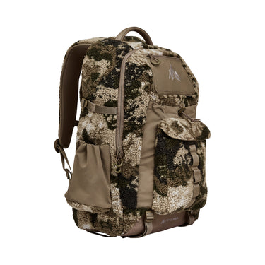 Fleece lined quiet hunting backpack with hydration pouch. Odorless technology makes it scent free in the woods.