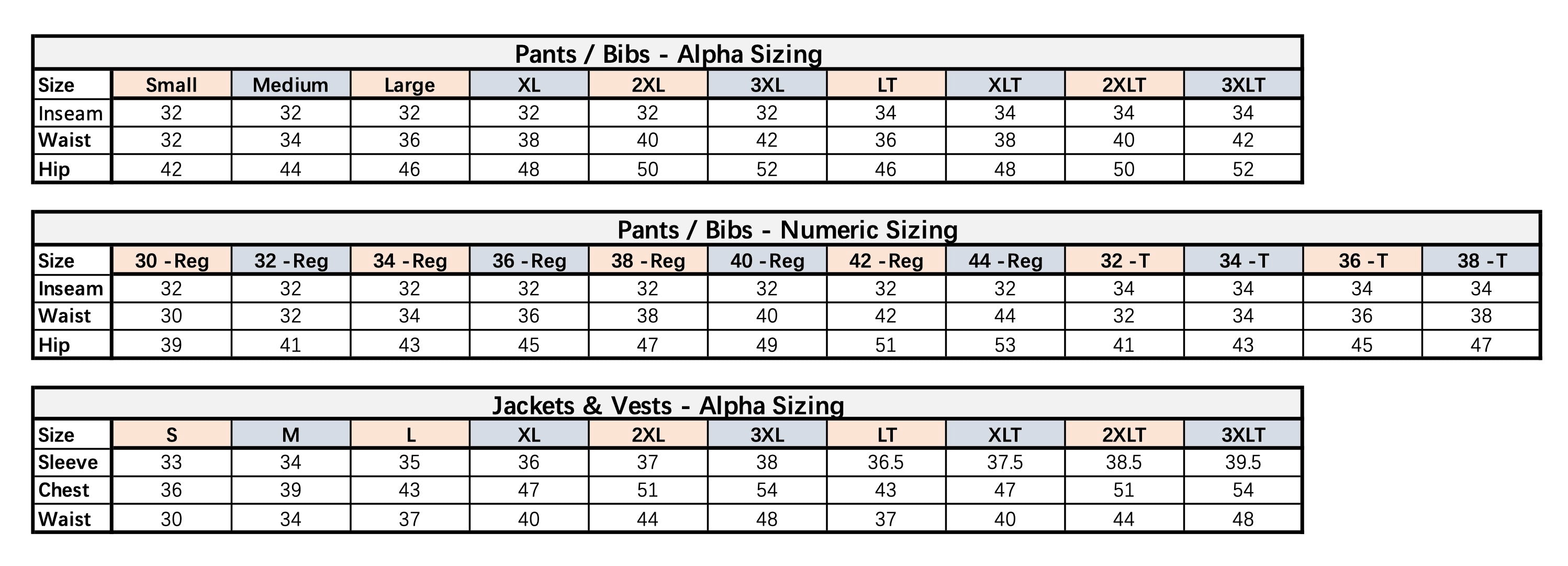 Pnuma : Apparel Sizing Chart – Pnuma Outdoors