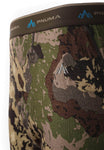 pnuma outdoors merino wool base layer pant - caza camo color - waistband detail