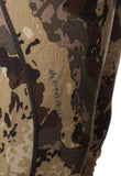 pnuma outdoors merino wool base layer pant - caza camo color - leg detail